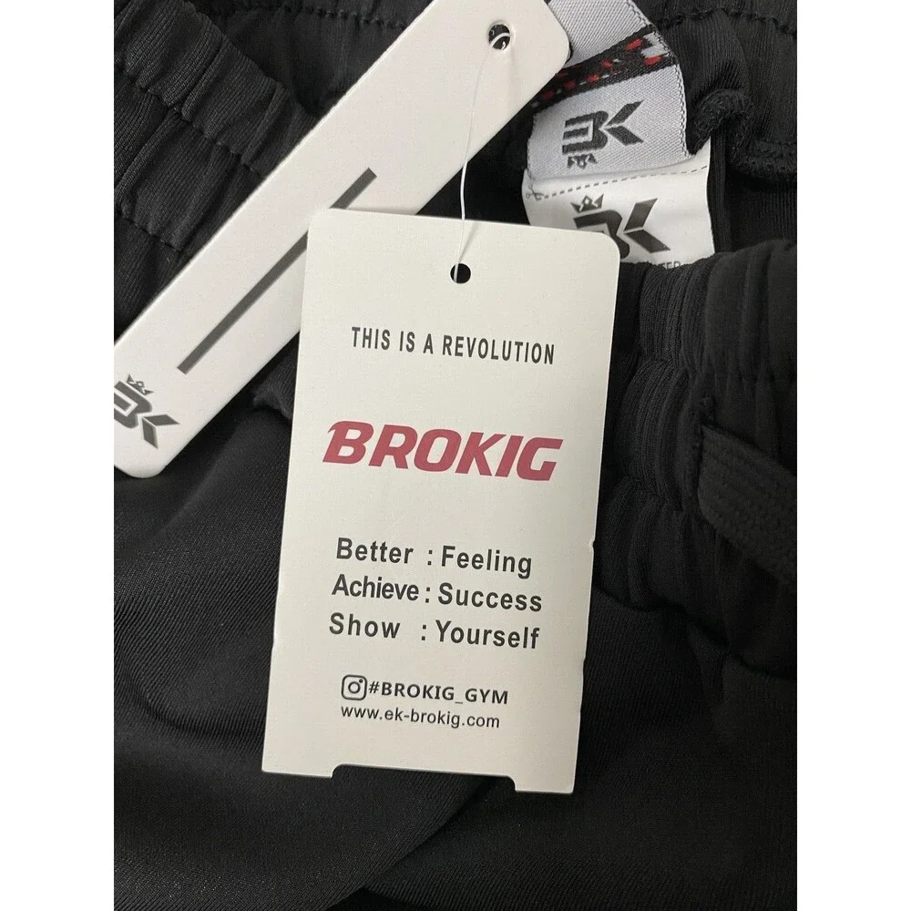 Brokig Sweatpants Men Size M Black Yoga Athletic Jogger Sleep Lounge Pockets